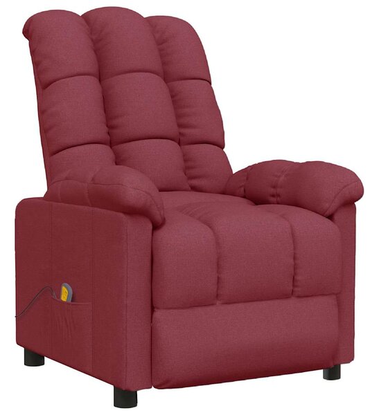 Masážní křeslo vínové textil 289809