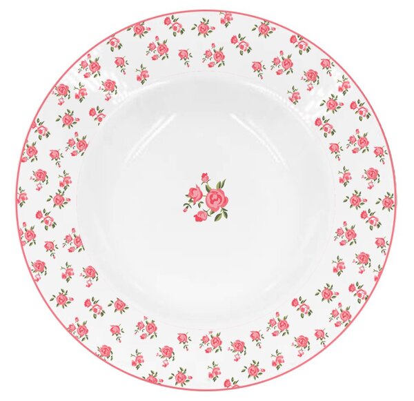 Porcelánový talíř polévkový s květy Holly 22 cm (ISABELLE ROSE)