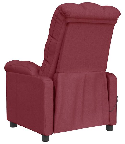 Masážní křeslo vínové textil 289809