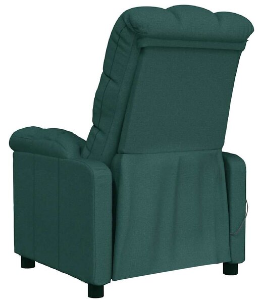 Masážní křeslo tmavě zelené textil 289812
