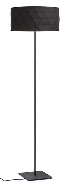 Stojací lampa CORTINA/JAKARANDA, černá/textil/kov, patice E27, 15 W