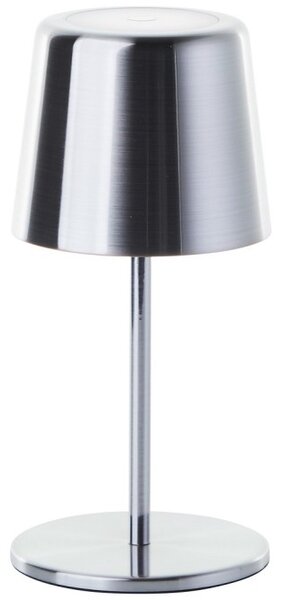 Brilliant G40939/68 Stolní AKU lampa XAANA broušený nikl USB-C , CCT