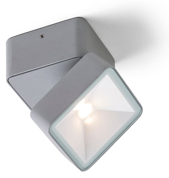 Venkovní přisazené nástěnné LED svítidlo FLAVIO SQ, světle šedá, 6 W, teplá bílá 3000 K, IP54