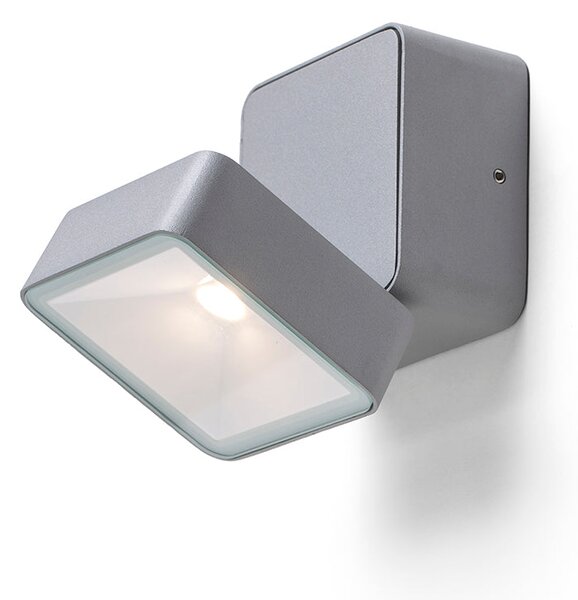 Venkovní přisazené nástěnné LED svítidlo FLAVIO SQ, světle šedá, 6 W, teplá bílá 3000 K, IP54