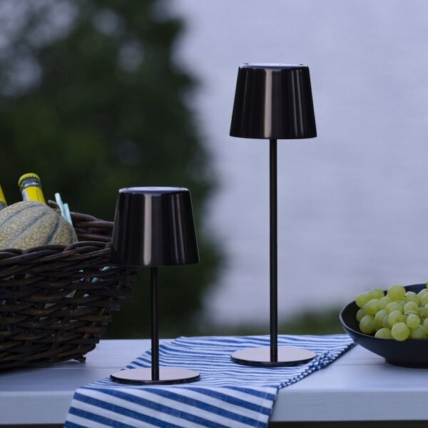 Brilliant G40939/76 Stolní AKU lampa XAANA černý chrom USB-C , CCT