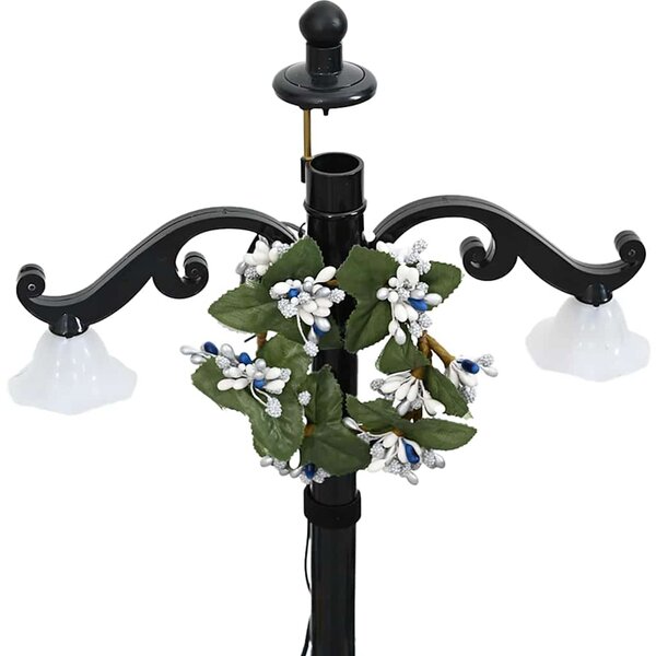 Sněžící vánoční stromek s deštníkovým stojanem modrý 75 cm PVC 289929