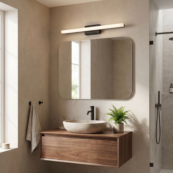 Toolight Rea, Nástěnné svítidlo LED 60CM APP1855-1W BLACK, OSW-66361