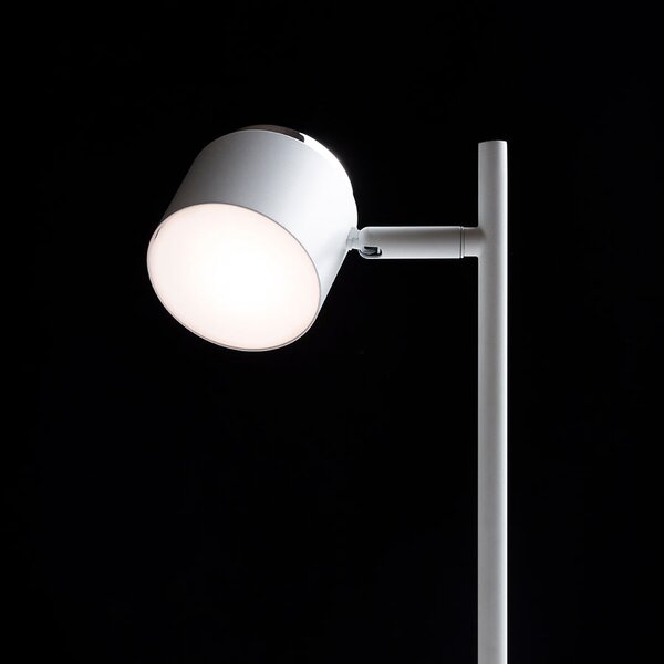Stolní lampa NOVA, bílá/chrom/mléčný akryl, 4.2 W, teplá bílá 3000 K