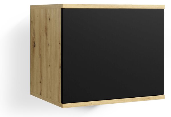 ETapik - Závěsná skříň, 50 cm Barva dřeva: Dub Artisan/Černá