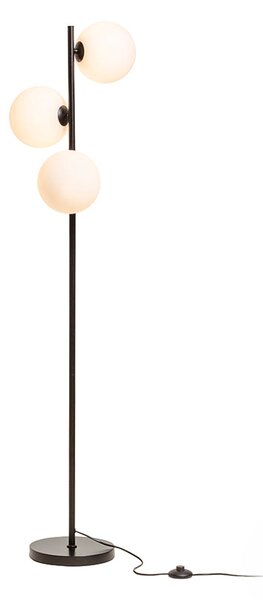 Stojací lampa ETHERIA, černá/opálové sklo, patice G9, 3× 7 W