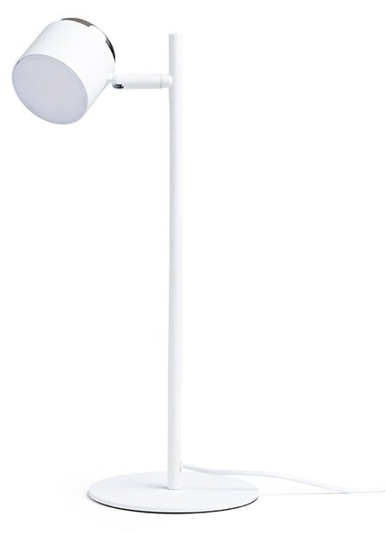Stolní lampa NOVA, bílá/chrom/mléčný akryl, 4.2 W, teplá bílá 3000 K