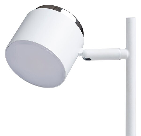 Stolní lampa NOVA, bílá/chrom/mléčný akryl, 4.2 W, teplá bílá 3000 K