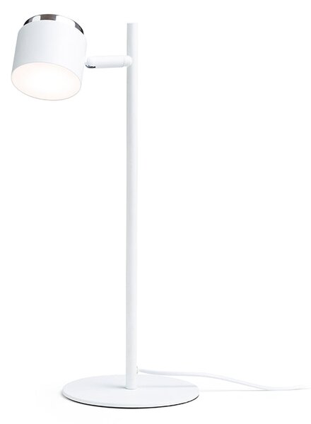 Stolní lampa NOVA, bílá/chrom/mléčný akryl, 4.2 W, teplá bílá 3000 K