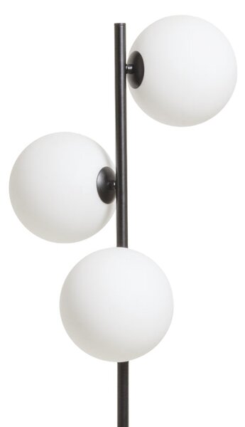 Stojací lampa ETHERIA, černá/opálové sklo, patice G9, 3× 7 W
