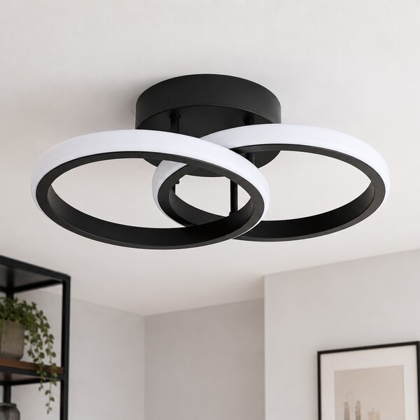 Toolight Rea, Stropní LED svítilna LHJ121-C Černé, OSW-03275