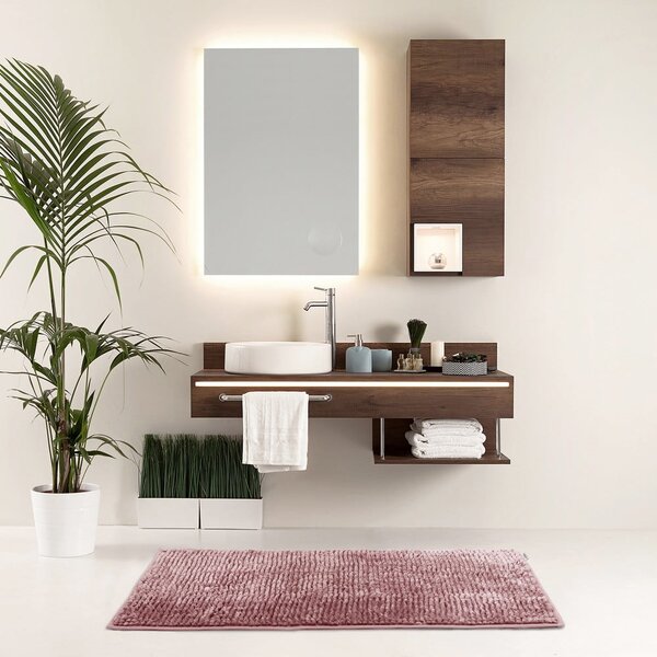 Růžová koupelnová předložka 60x90 cm Bati – Restilo