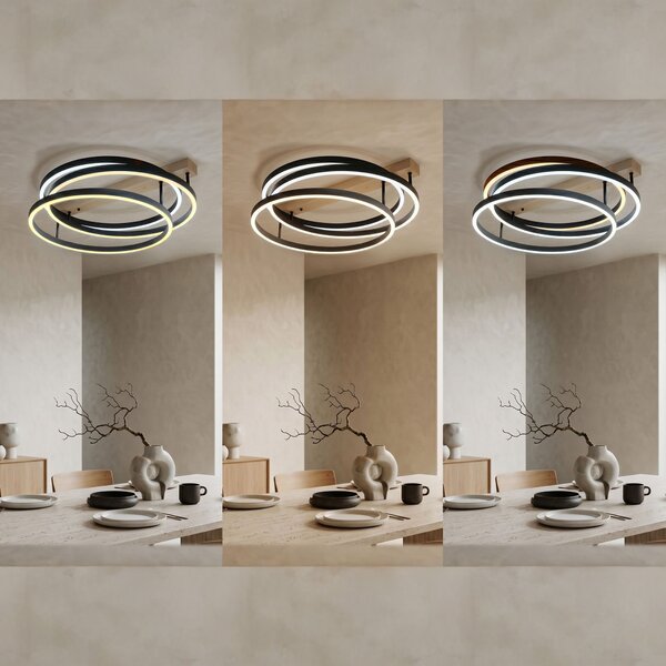 Toolight Rea, Stropní svítidlo LED SWE058-C BLACK, OSW-20158