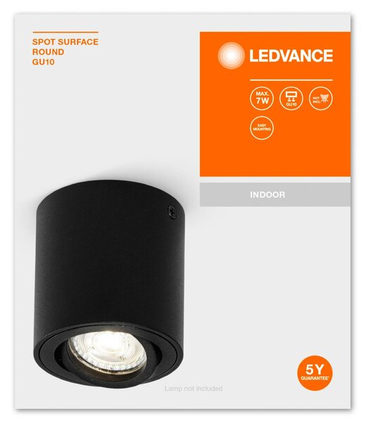 LEDVANCE stropní bodové svítidlo Spot Surface Round GU10 černá 4058075758629