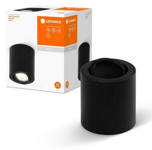 LEDVANCE stropní bodové svítidlo Spot Surface Round GU10 černá 4058075758629