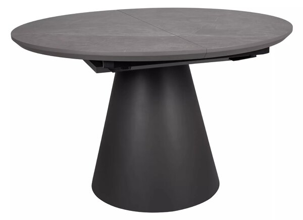 Signal Rozkládací jídelní stůl Angel 120/160 cm šedý mramor/černý