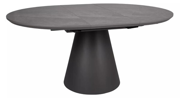 Signal Rozkládací jídelní stůl Angel 120/160 cm šedý mramor/černý