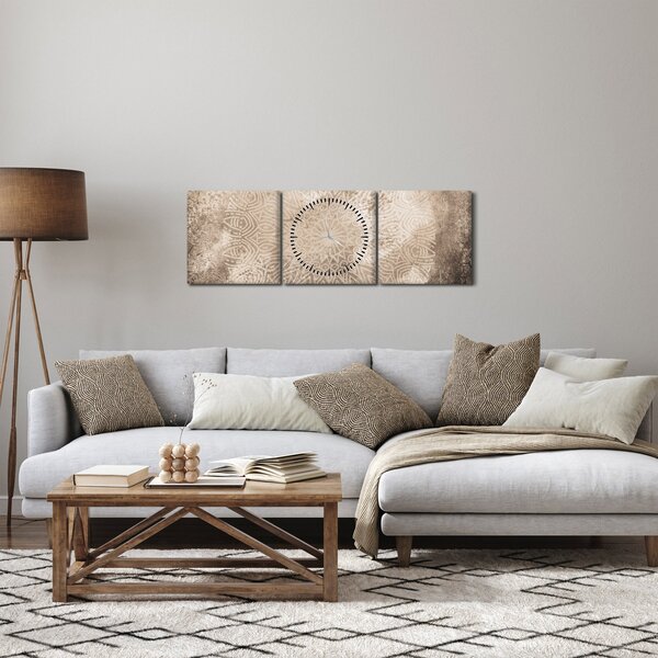 Obraz - Mandala (s hodinami) (90x30 cm)