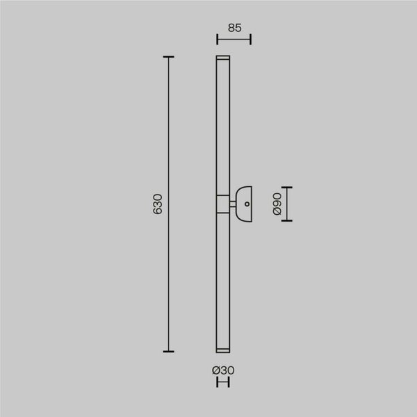 MAYTONI Nástěnné svítidlo Axis MOD106WL-L16B3K