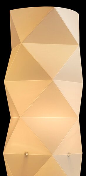 Stolní lampa ZUMBA, bílé/PVC/dřevo/chrom, patice E14, 11 W