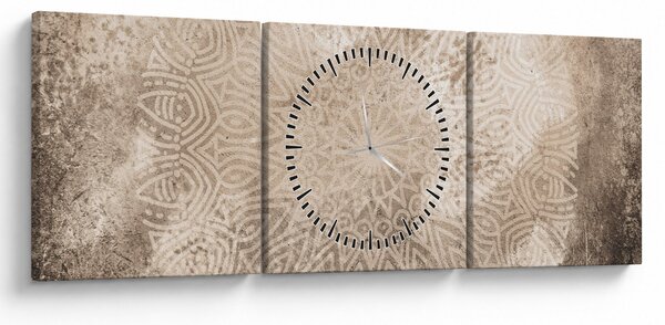 Obraz - Mandala (s hodinami) (90x30 cm)