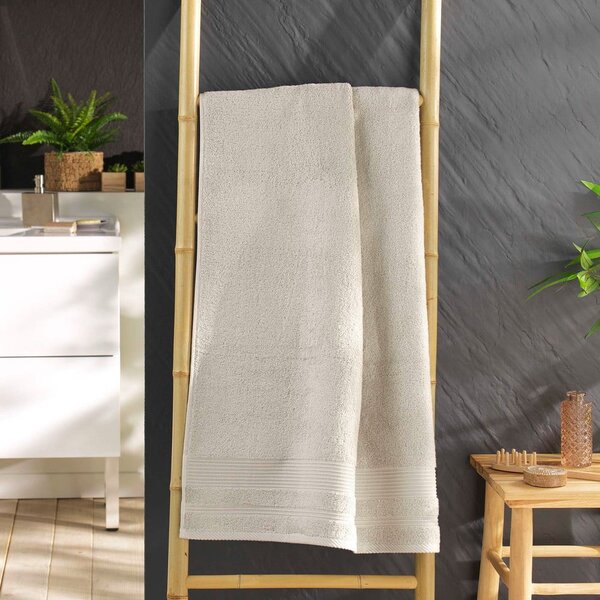 Béžová froté bavlněná osuška 70x130 cm Tendresse – douceur d'intérieur