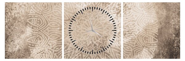 Obraz - Mandala (s hodinami) (90x30 cm)