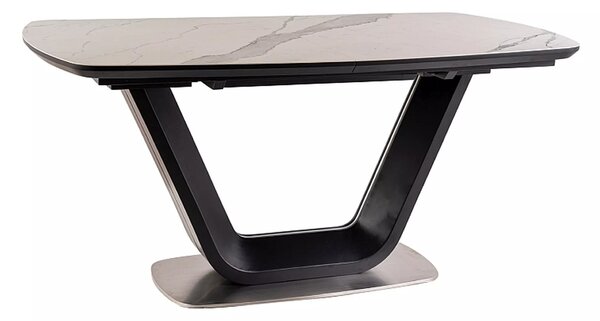 Signal Rozkládací jídelní stůl Armani 160/220 cm bílý/černý