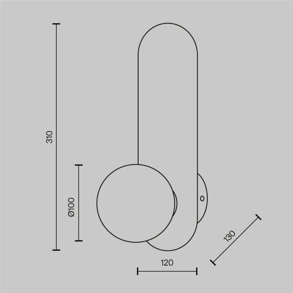 MAYTONI Nástěnné svítidlo Bao G9x1 28W MOD419WL-01B