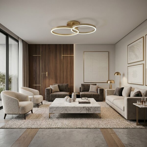 Toolight Rea, Stropní svítidlo LED SWE062-C BRUSH GOLD, OSW-20162