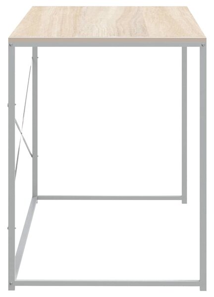Počítačový stůl bílý a dub 110 x 60 x 70 cm kompozitní dřevo 30210