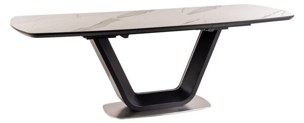 Signal Rozkládací jídelní stůl Armani 160/220 cm bílý/černý