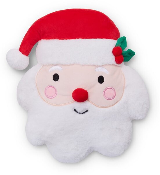 Plyšový dekorační polštář s vánočním motivem 38x32 cm Christmas Santa – Catherine Lansfield