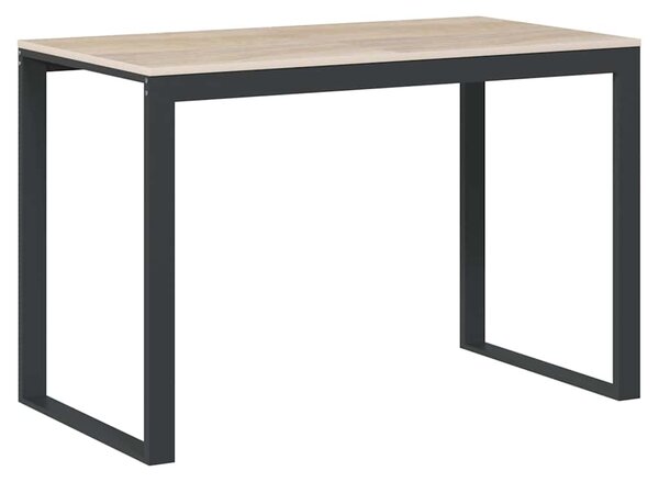Počítačový stůl černý a dub 110 x 60 x 73 cm dřevotříska 30199