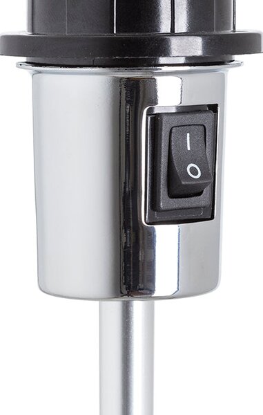 Stolní lampa GARDETTE, černá/hliník, patice E27, 15 W