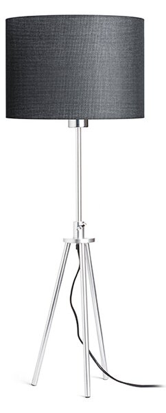 Stolní lampa GARDETTE, černá/hliník, patice E27, 15 W