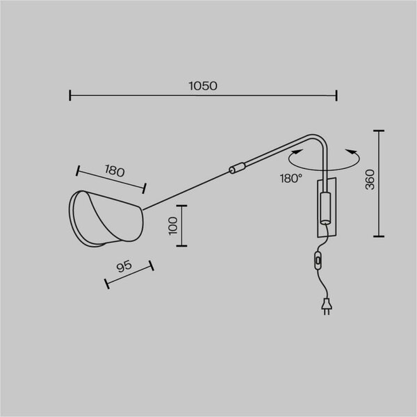 MAYTONI Nástěnné svítidlo Mollis MOD126WL-01B1