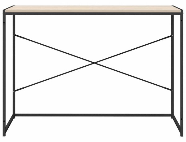 Počítačový stůl černý a dub 110 x 60 x 70 cm kompozitní dřevo 30211