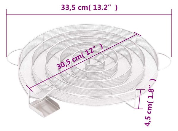 Generátor studeného kouře kulatý 33,5 cm nerezová ocel 30250