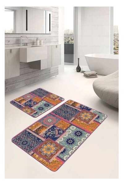 Sametové koupelnové předložky v sadě 2 ks 60x100 cm – Mila Home