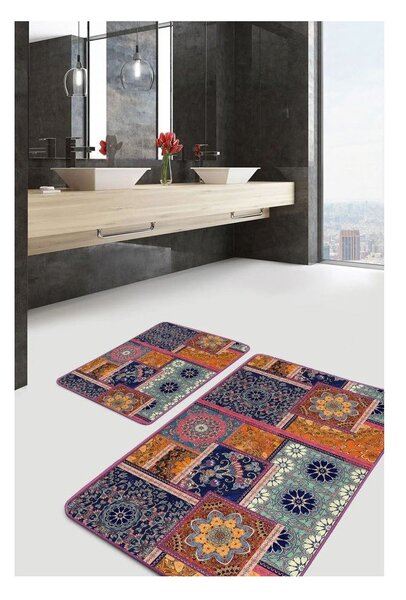 Sametové koupelnové předložky v sadě 2 ks 60x100 cm – Mila Home