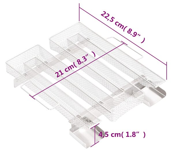 Generátor studeného kouře 4stranný 22,5 cm nerezová ocel 30252