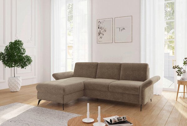 ROHOVÁ SEDAČKA, textil, světle hnědá Sit & More - Sedací soupravy, Online Only