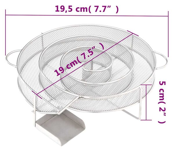 Generátor studeného kouře kulatý 19,5 cm nerezová ocel 30249