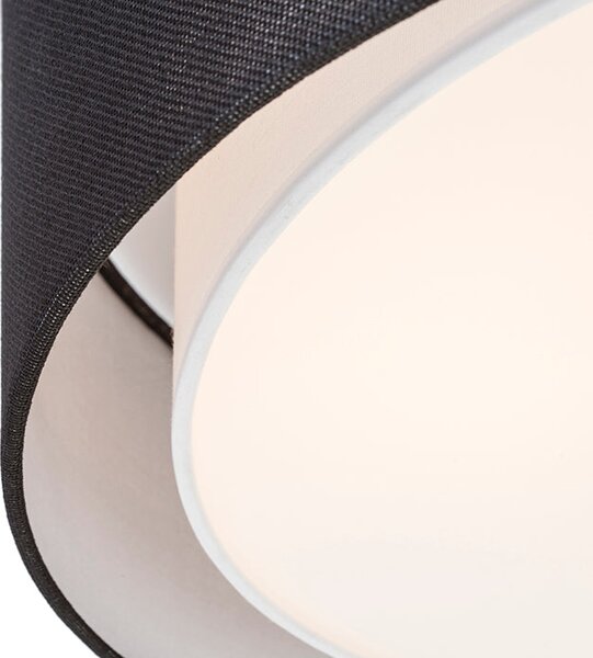 Stropní svítidlo OTIS 50, černá/bílá, patice E27, 3× 15 W