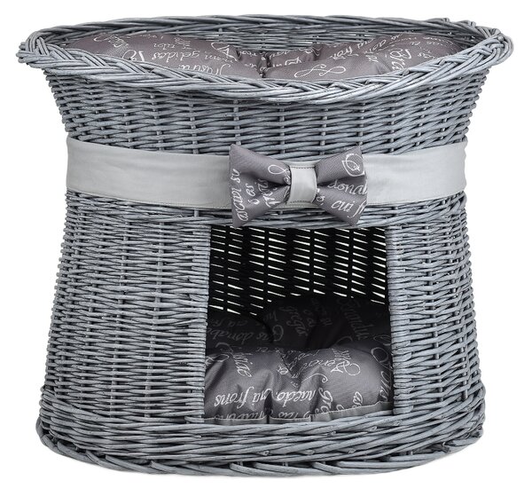 Domeček pro zvířata proutěný s poduškou Akim VI. š.50 x hl.37 x v.45(cm)